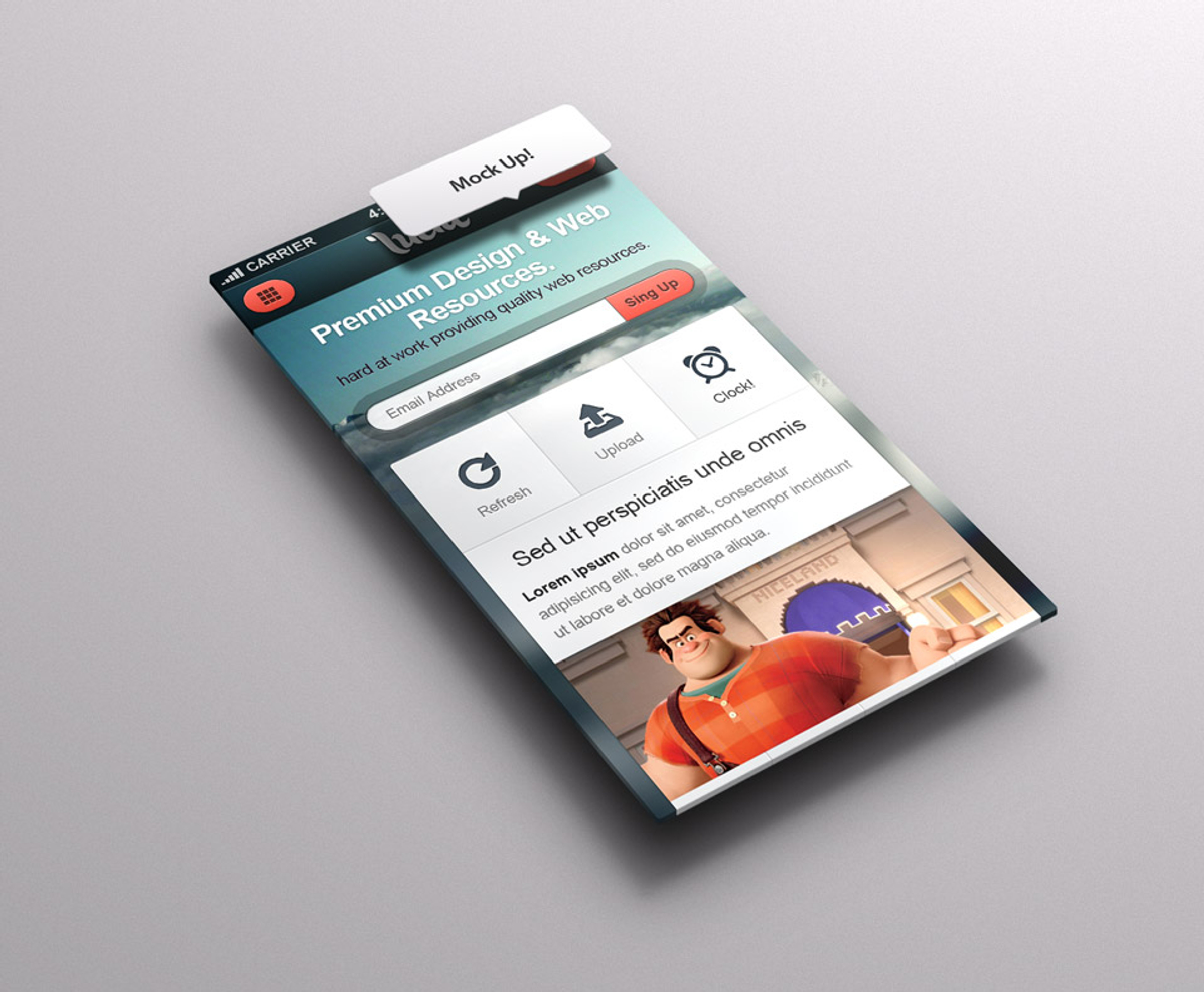 Perspective App Screen MockUp Pixeden Club