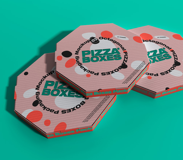 Pizza Psd Boxes Packaging Mockup