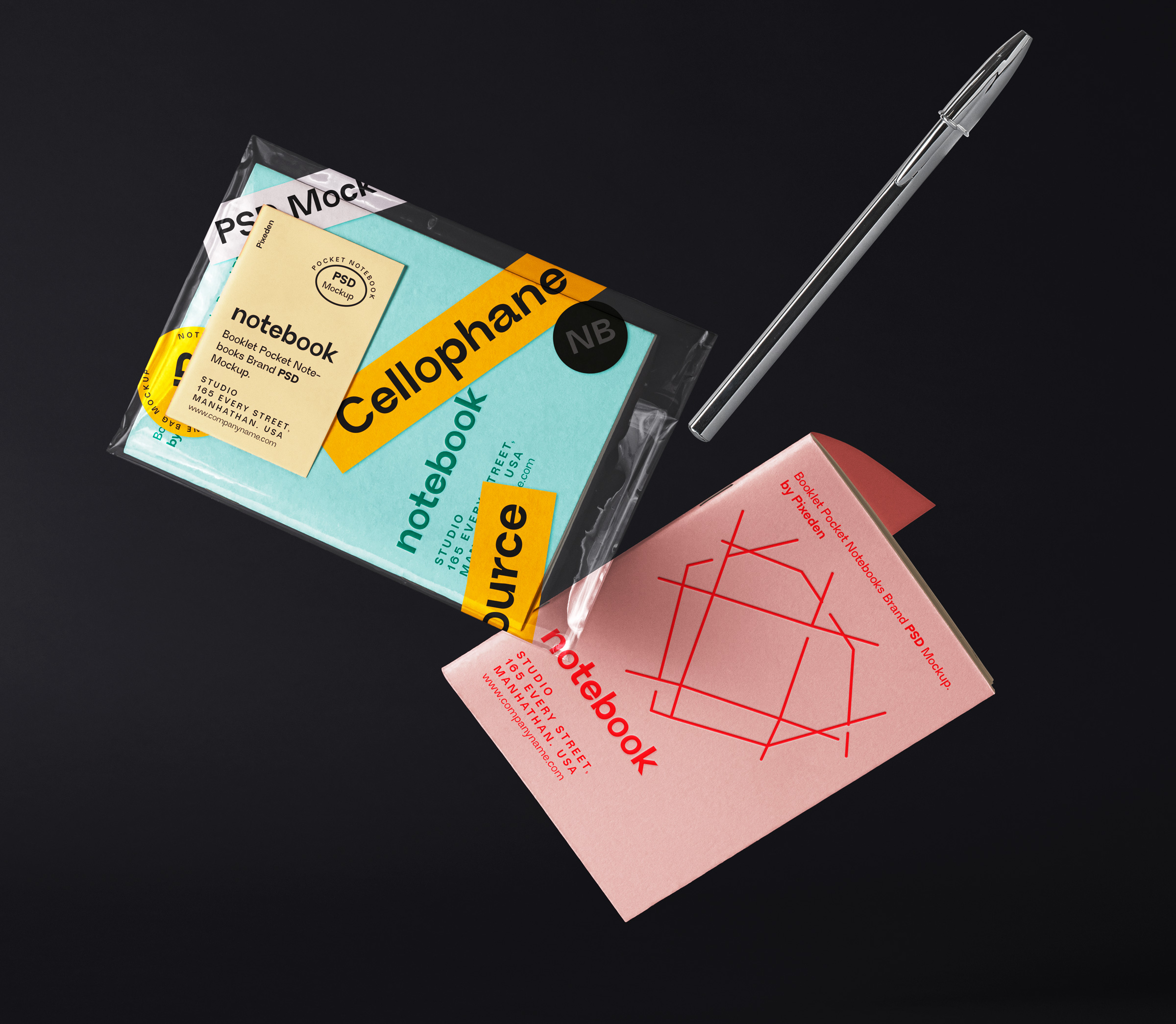 6676+ Pocket Psd Notebook Mockup