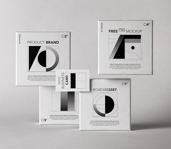 Product Psd Branding Packaging Mockup Set