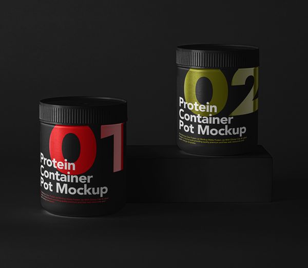 Protein Psd Container Mockup Set Vol2