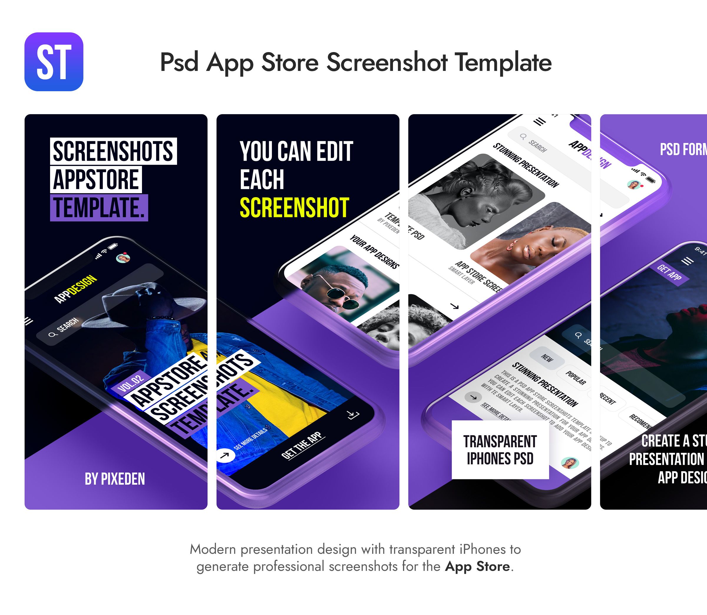 Psd App Store Screenshot Template Vol2 Pixeden Club