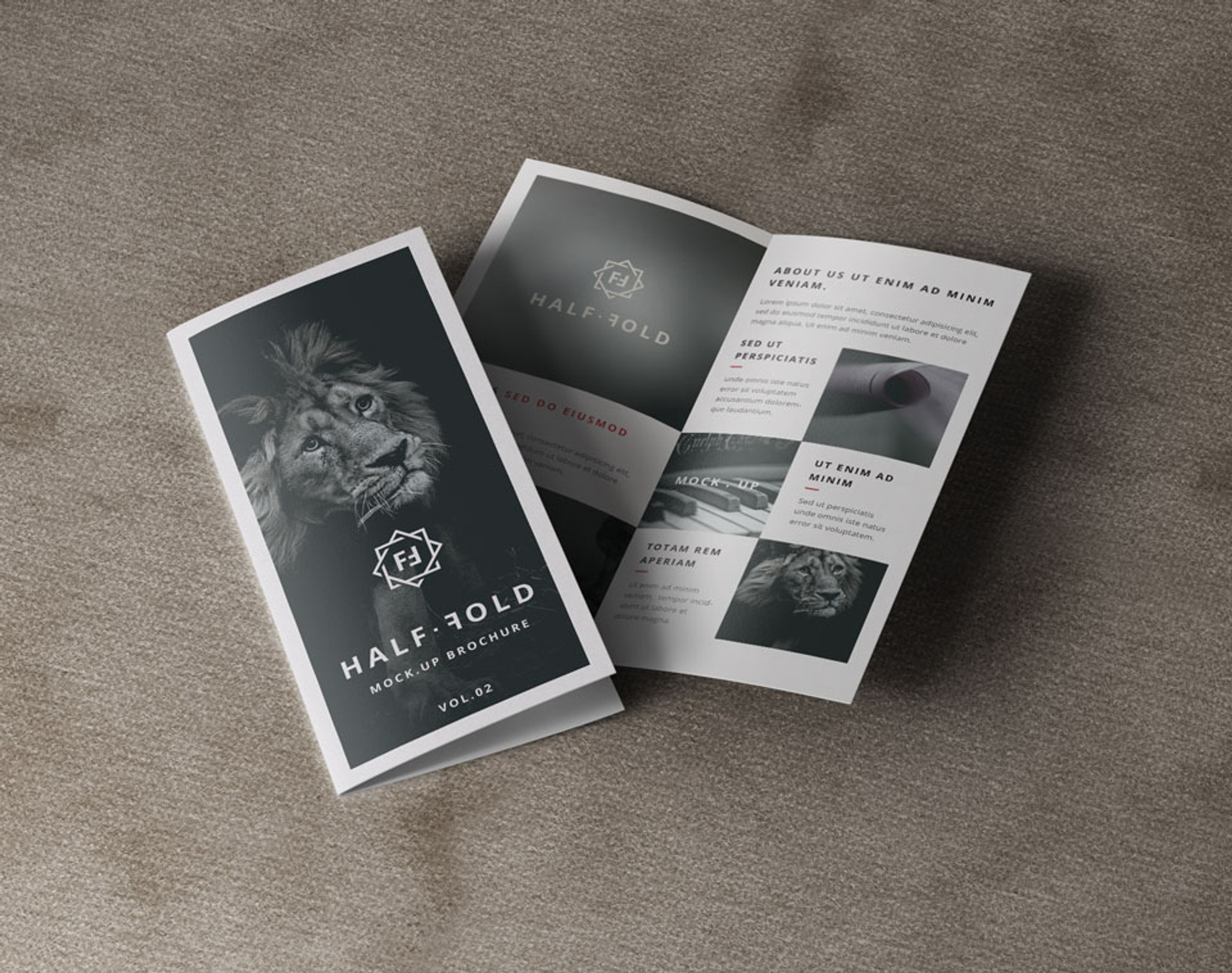 Psd Bi Fold Mockup Template Vol2 | Pixeden Club