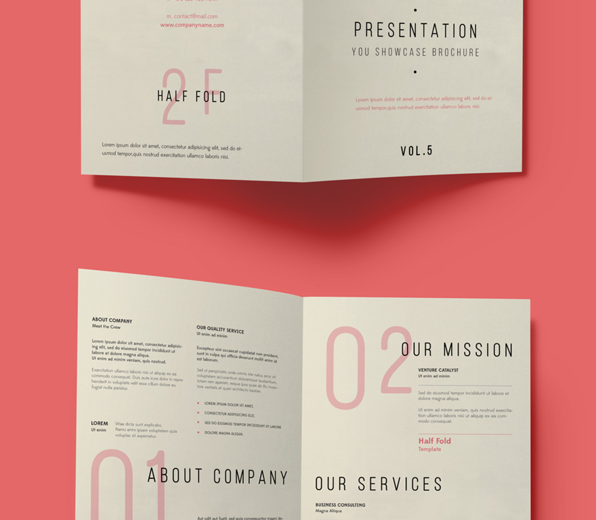 Half Fold A4 Psd Mockup Vol2 | Pixeden Club