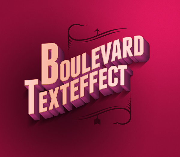 Psd Boulevard Retro Text Effect