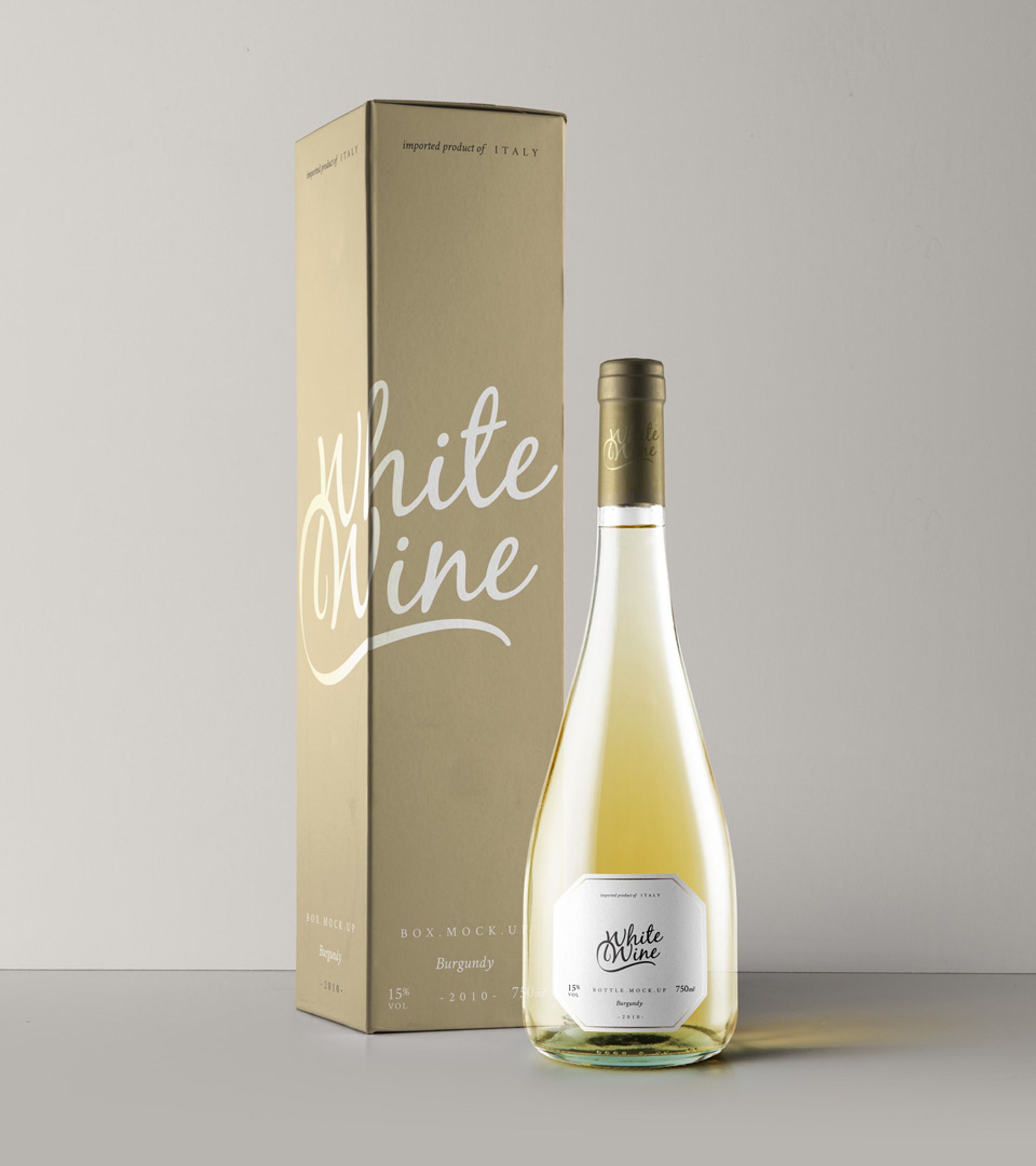 Psd Burgundy White Bottle Mockup | Pixeden Club