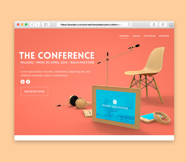 Psd Conference Website Template