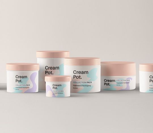 Psd Cream Pot Cosmetic Mockup Pack