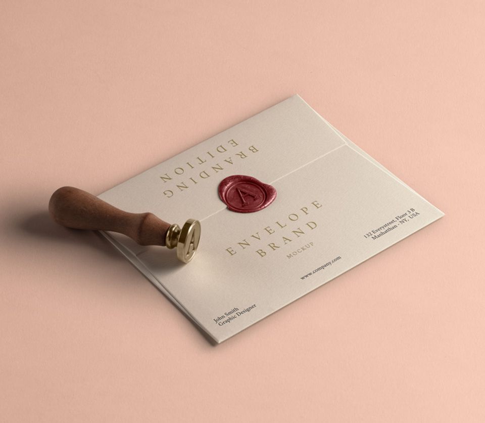 Psd Wood Wax Seal Stamp Mockup | Pixeden Club