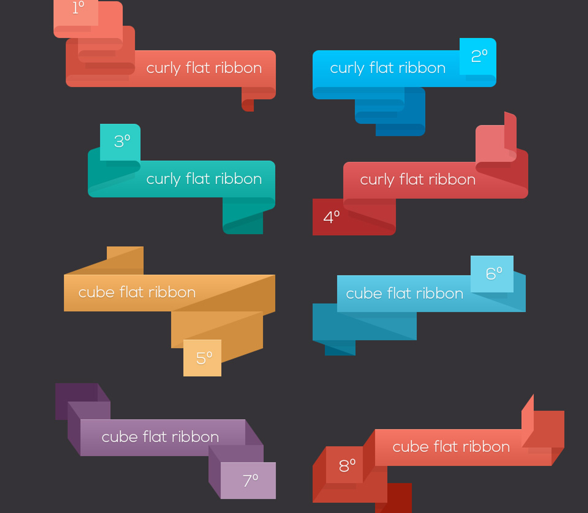 Psd Ribbon Pack Styles Pixeden Club