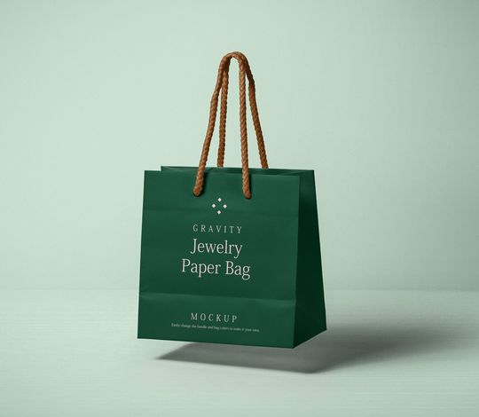 Psd Gravity Paper Bag Mockup