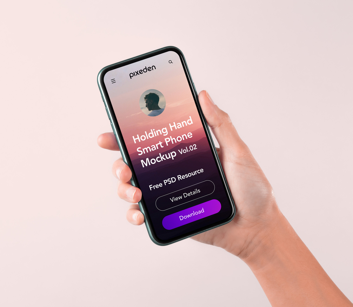 Psd Hand Holding Phone Mockup | Pixeden Club