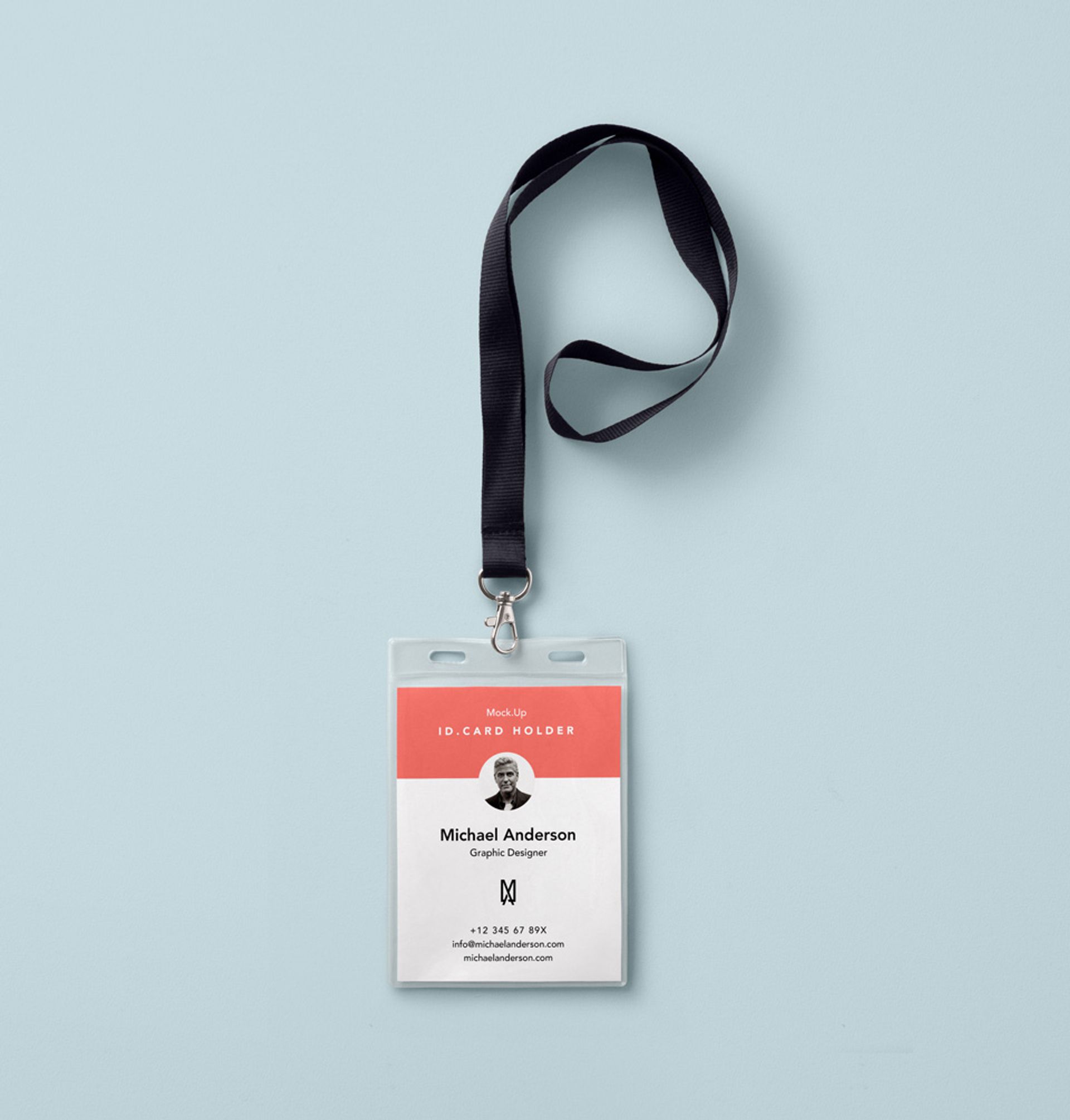 3013+ Psd Identity Card Holder Mockup