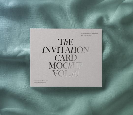 Psd Invitation Card Mockup Vol10