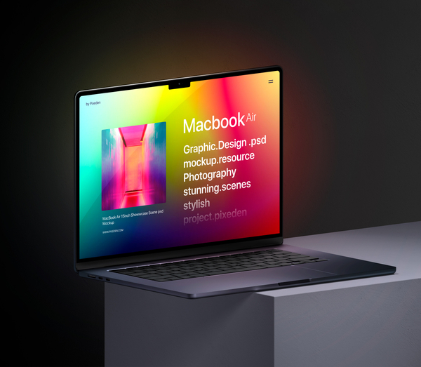 Psd MacBook Air Mockup Showcase Scene 2