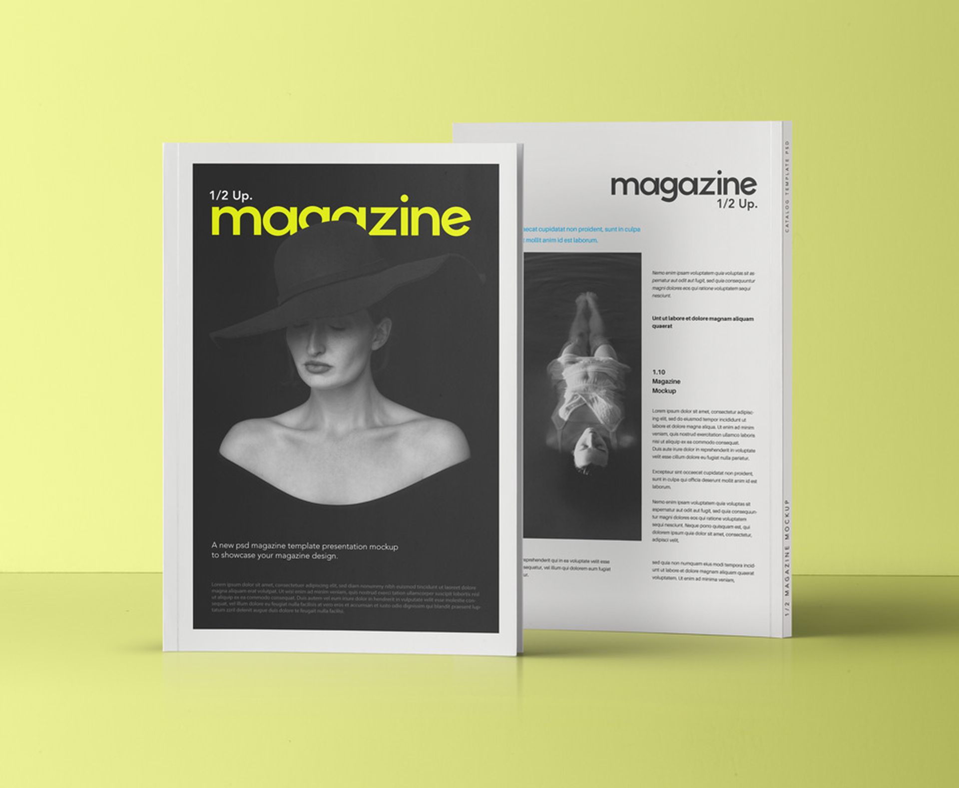 A5 Psd Magazine Mockup 1-2 | Pixeden Club