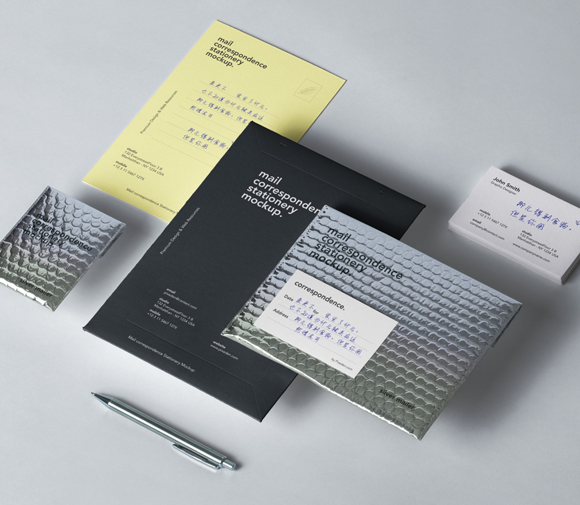 Psd Mailing Correspondence Mockup 2 | Pixeden Club