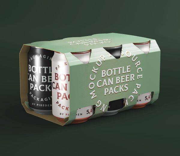 Psd Mockup Beer Can Packaging