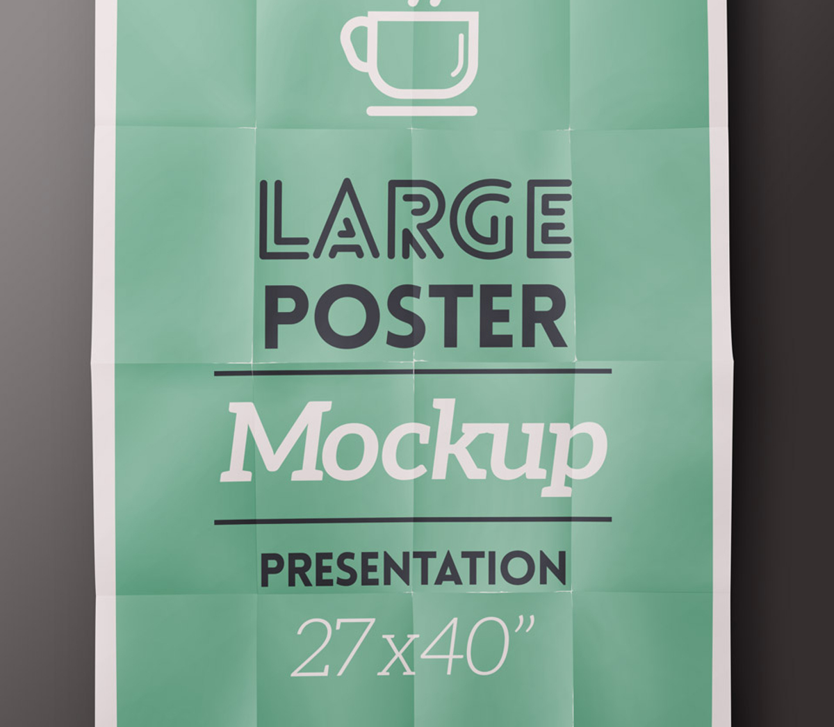 Premium PSD  Premium a3 paper poster mockup editable psd on paving block