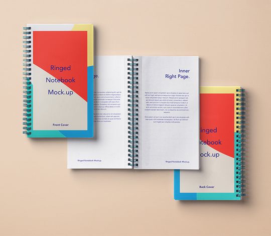 Psd Ringed Paper Notebook Mockup