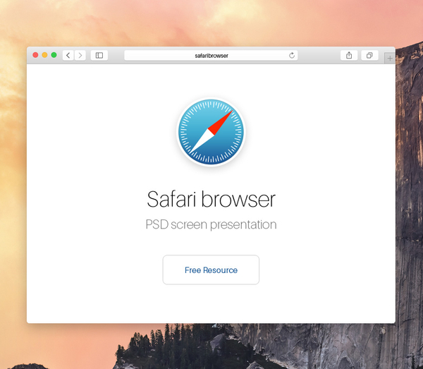 Psd Safari Yosemite Browser Mockup