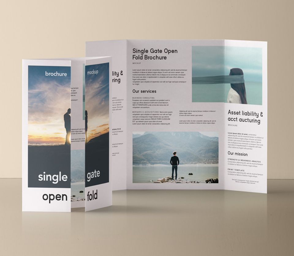 Half Fold A4 Psd Mockup Vol3 | Pixeden Club