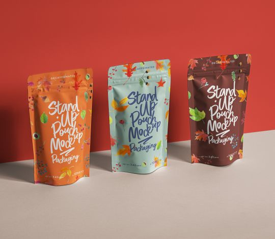 Psd Stand-Up Pouch Packaging Mockup 2