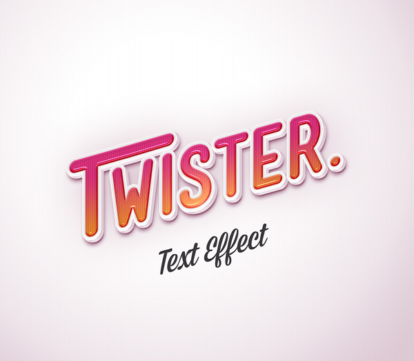 Psd Twister Text Effect