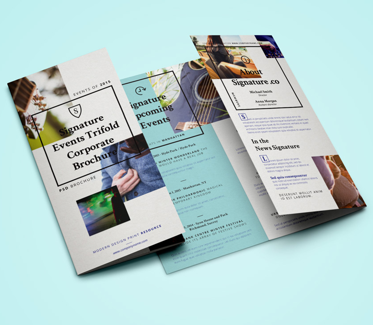 2044+ Psd Tri Fold Mockup Template Vol2