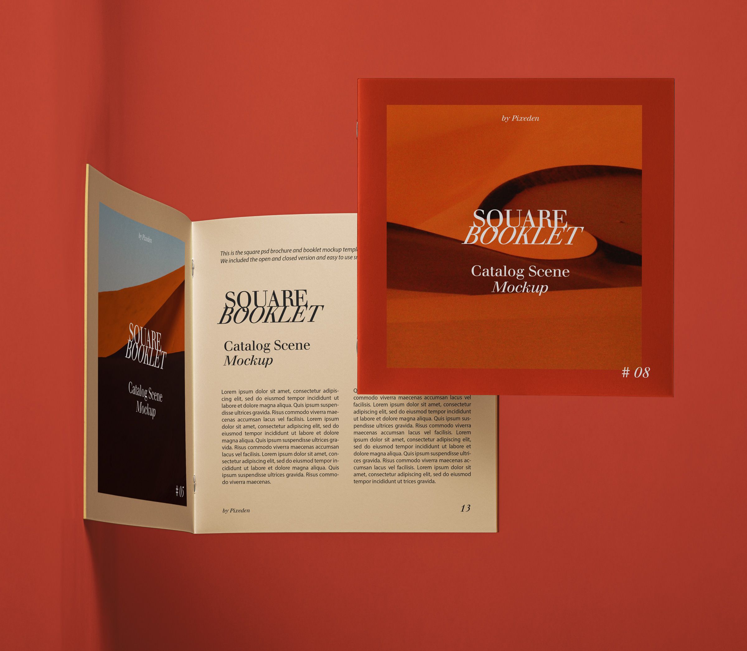 Square Psd Catalog Booklet Mockup Set Pixeden Club