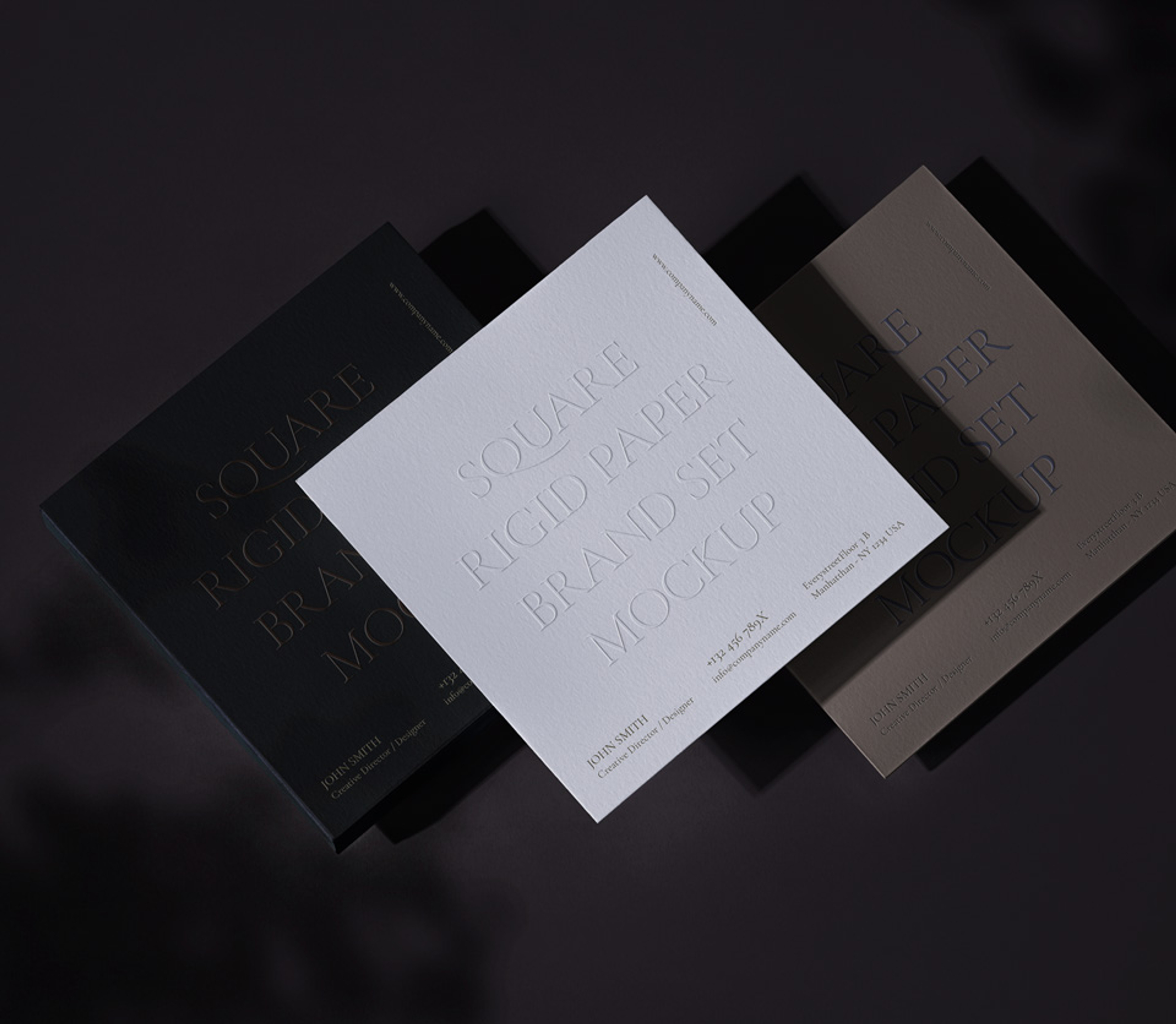 Square Psd Paper Brand Mockup Set | Pixeden Club