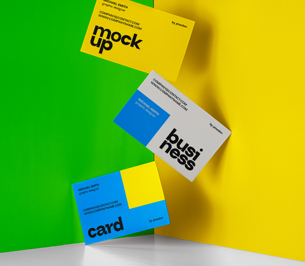 Stationery Psd Business Card Mockup Set