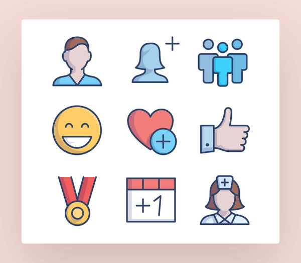 The Color Icons Set :: Social People
