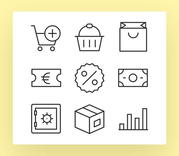 The Icons Font Set :: E-Commerce