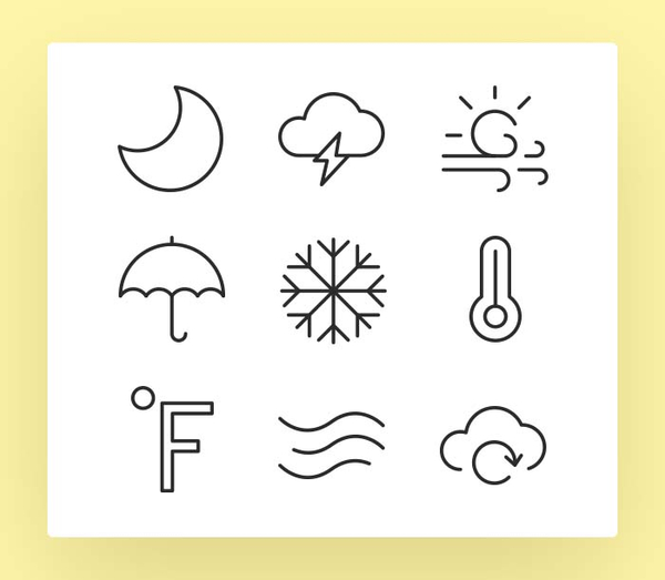 The Icons Font Set :: Weather