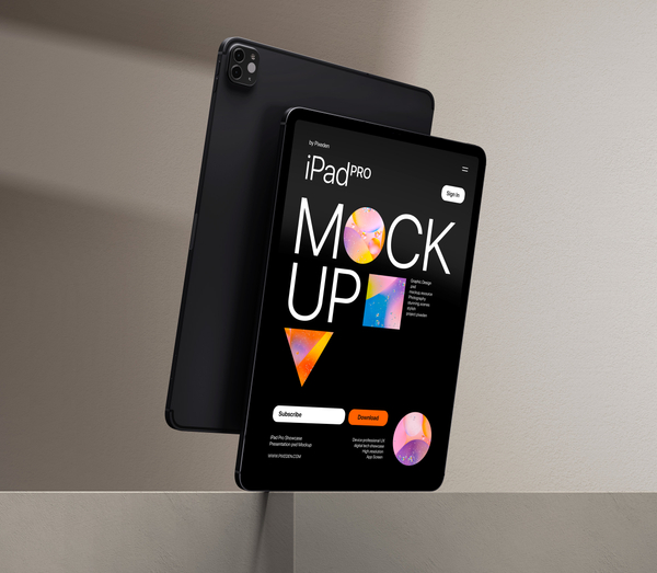 iPad Pro Psd Showcase Mockup Scene