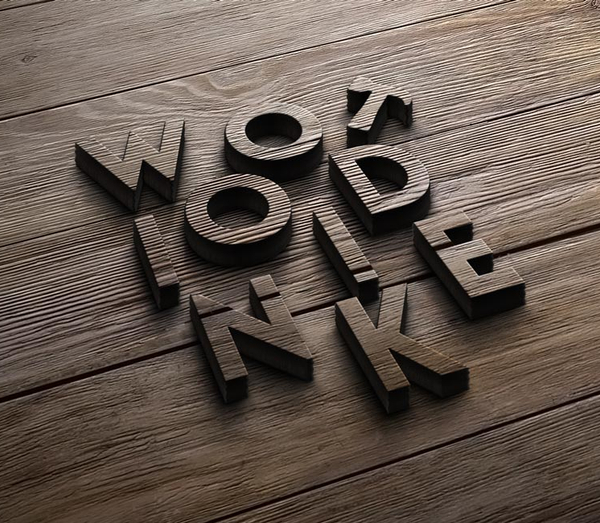 Wood Logo Mock-Up Template