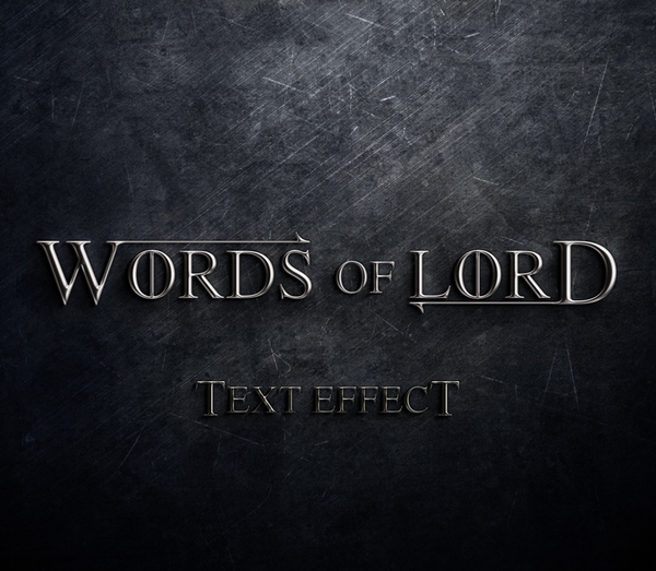Words of Lord Psd Text Effect